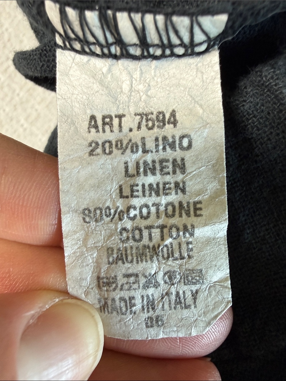 Made in Italy linen cotton blend drop crotch genie harem gypsy pants size M/L - Picture 6 of 7